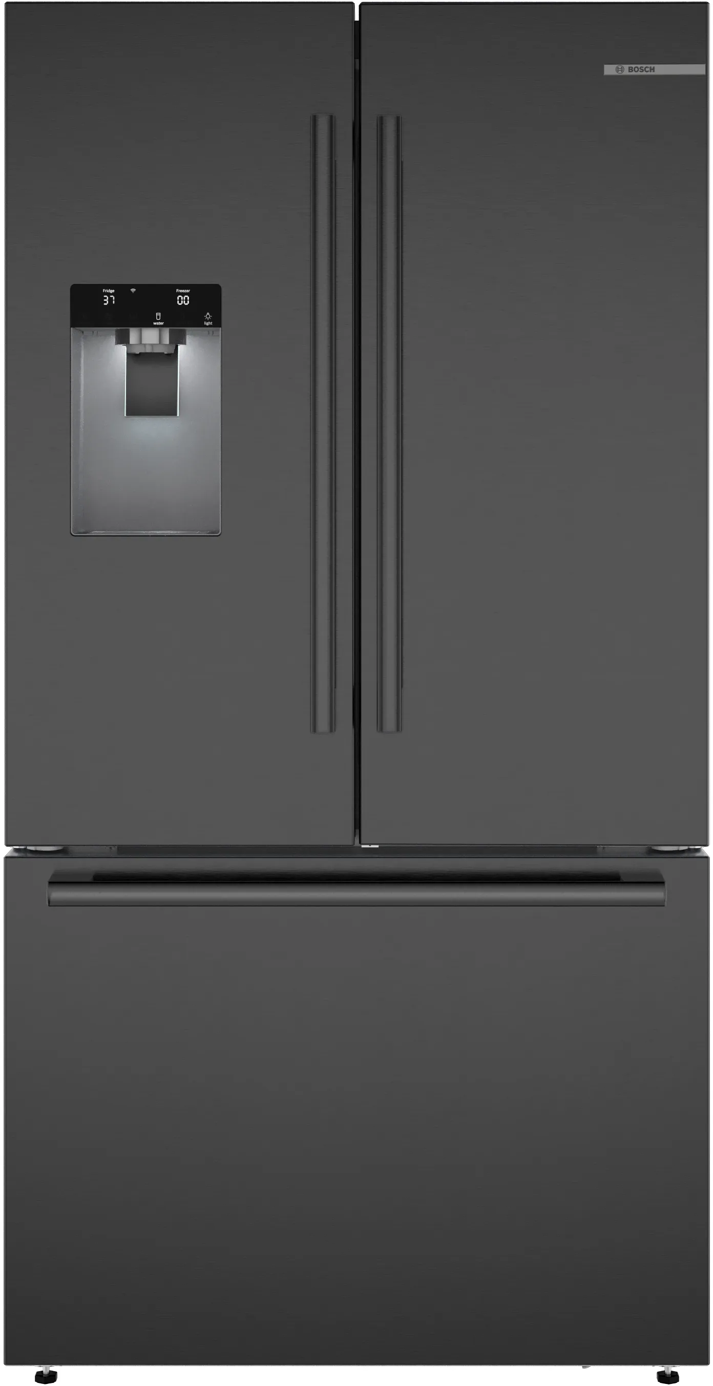 Bosch  B36FD52SNB 500 Series French Door Bottom Mount Refrigerator 36'' Black Stainless Steel, Total No Frost