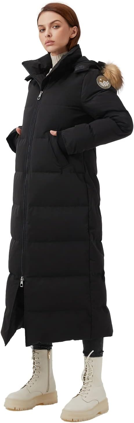 Fitouch Women's Waukee Long Down Coat Parka Jacket | 750+ Fill Power | Full-Length