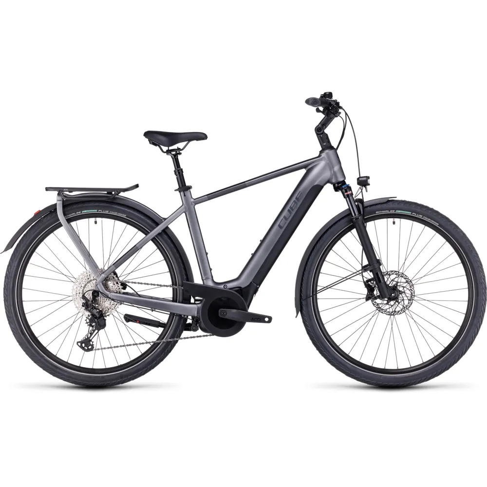 Cube Touring Hybrid EXC 625 Electric Bike in Grey and Metal