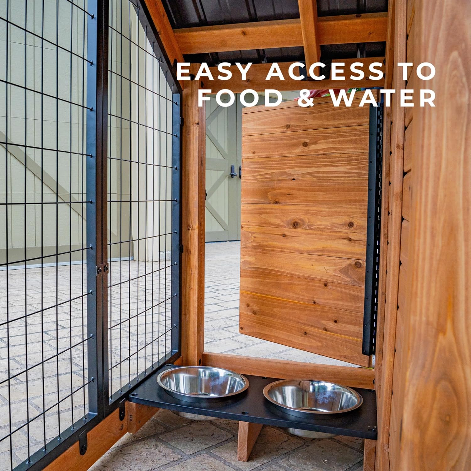 Backyard Discovery 7' x 5' Waggin' Retreat Cedar Wood Large Dog Kennel