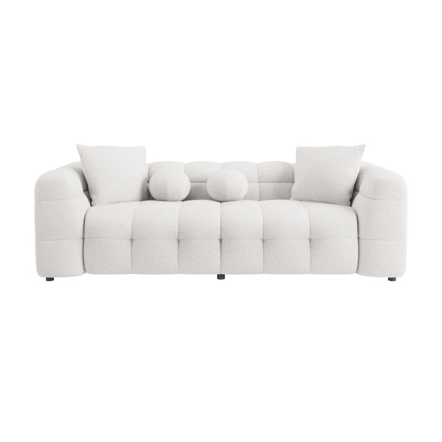 IKEA Cream Boucle 3 Seater Cloud Sofa