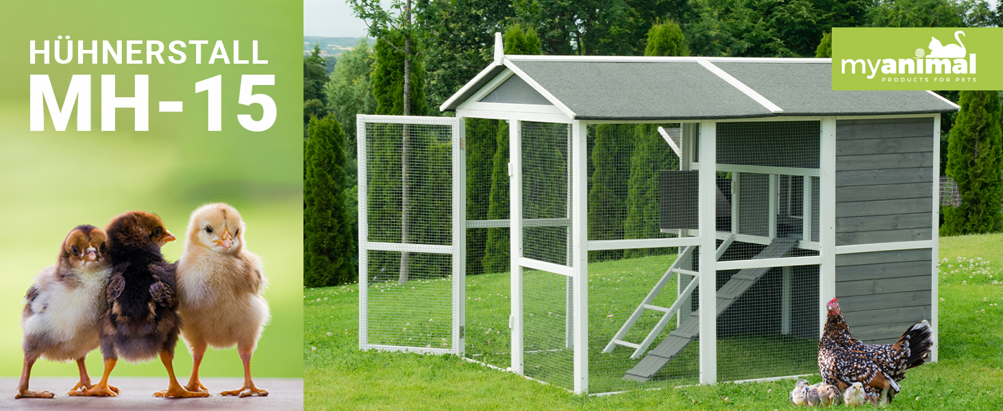 MyAnimal H&uuml;hnerstall gro&szlig; f&uuml;r 7 H&uuml;hner MH-15