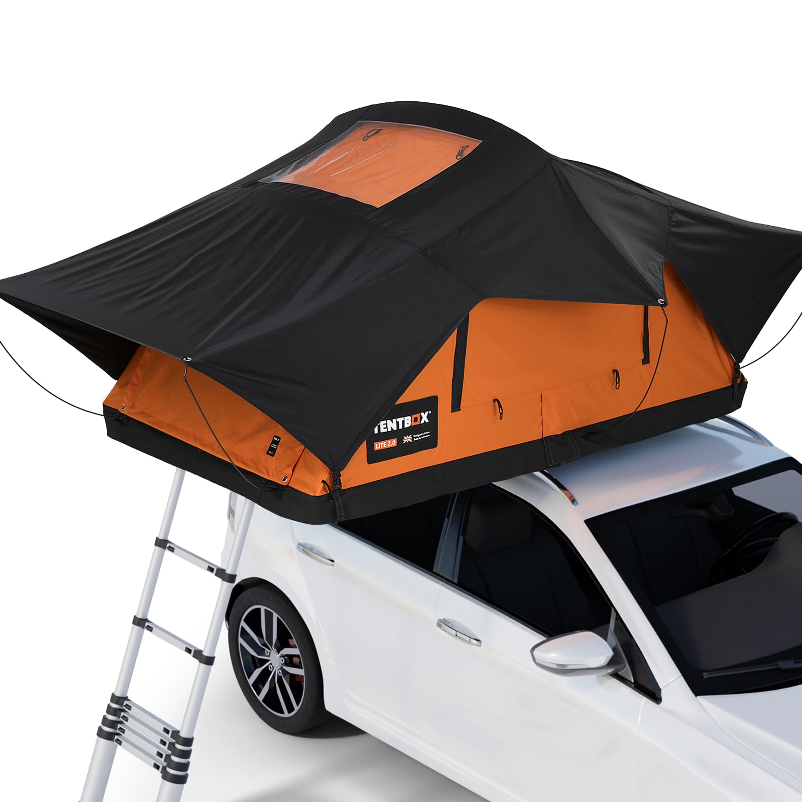 TentBox Lite Car Roof Tent - TentBox Car Roof Tent - Car Camping All Year Round - FITS MOST CARS - Premium Retractable Design, 30 Seconds Assembly