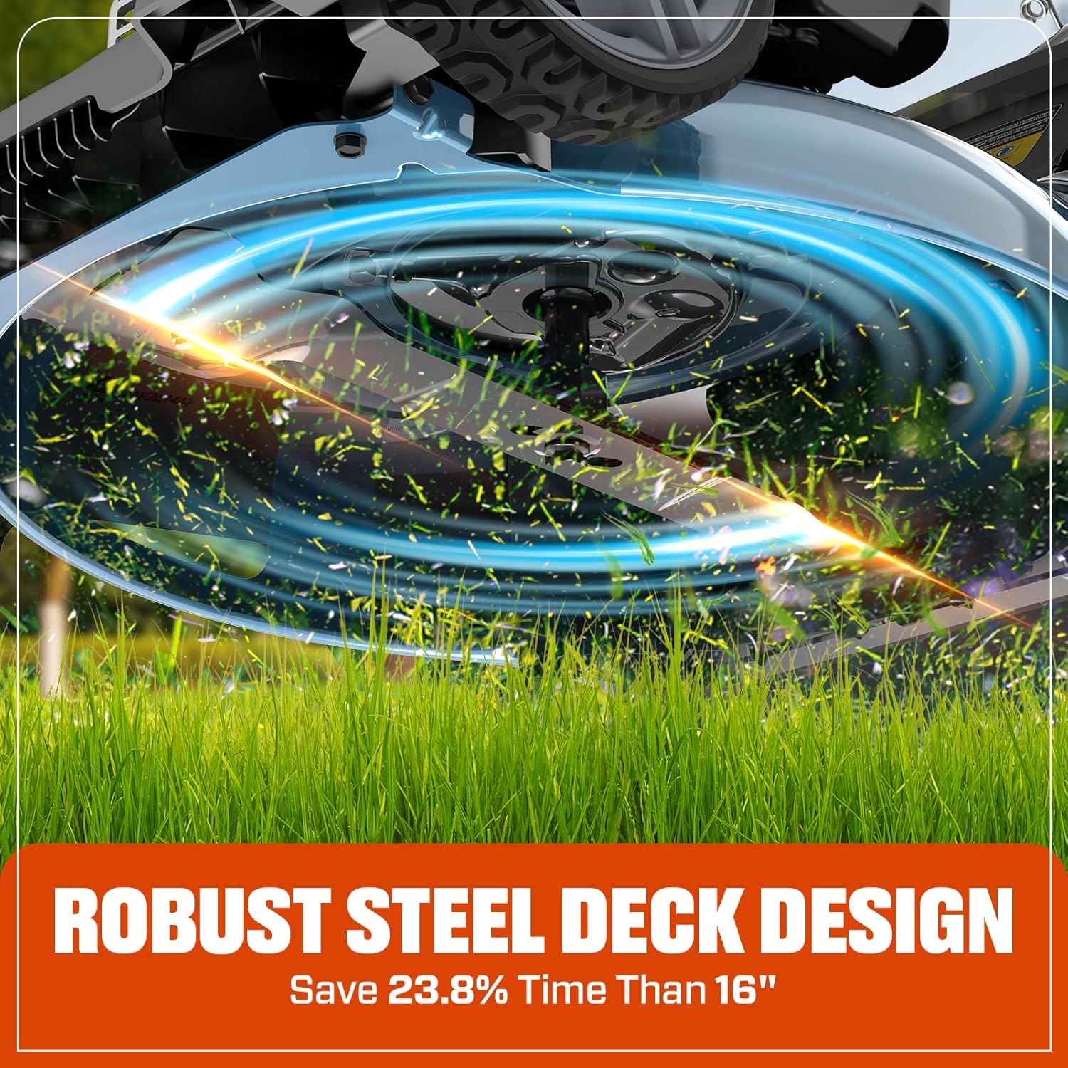 SENIX 21-Inch Gas Lawn Mower | 4 Stroke Push Mower with 163cc B&S EX675 Engine | 3-in-1 Mulching, Bagging & Side Discharge | 6-Position Height Adjustment | 16-Gallon Bagger | LSPG-M8