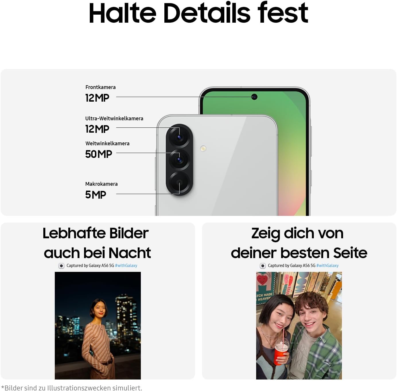 Samsung Galaxy A56 5G AI Smartphone ohne Vertrag