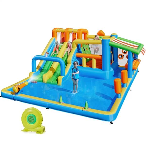 Yaheetech Inflatable Water Slide with Market Stand