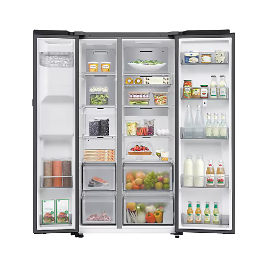 Samsung  614L Bespoke AI Family Hub Side-by-Side Fridge Freezer with Family Hub™, Black