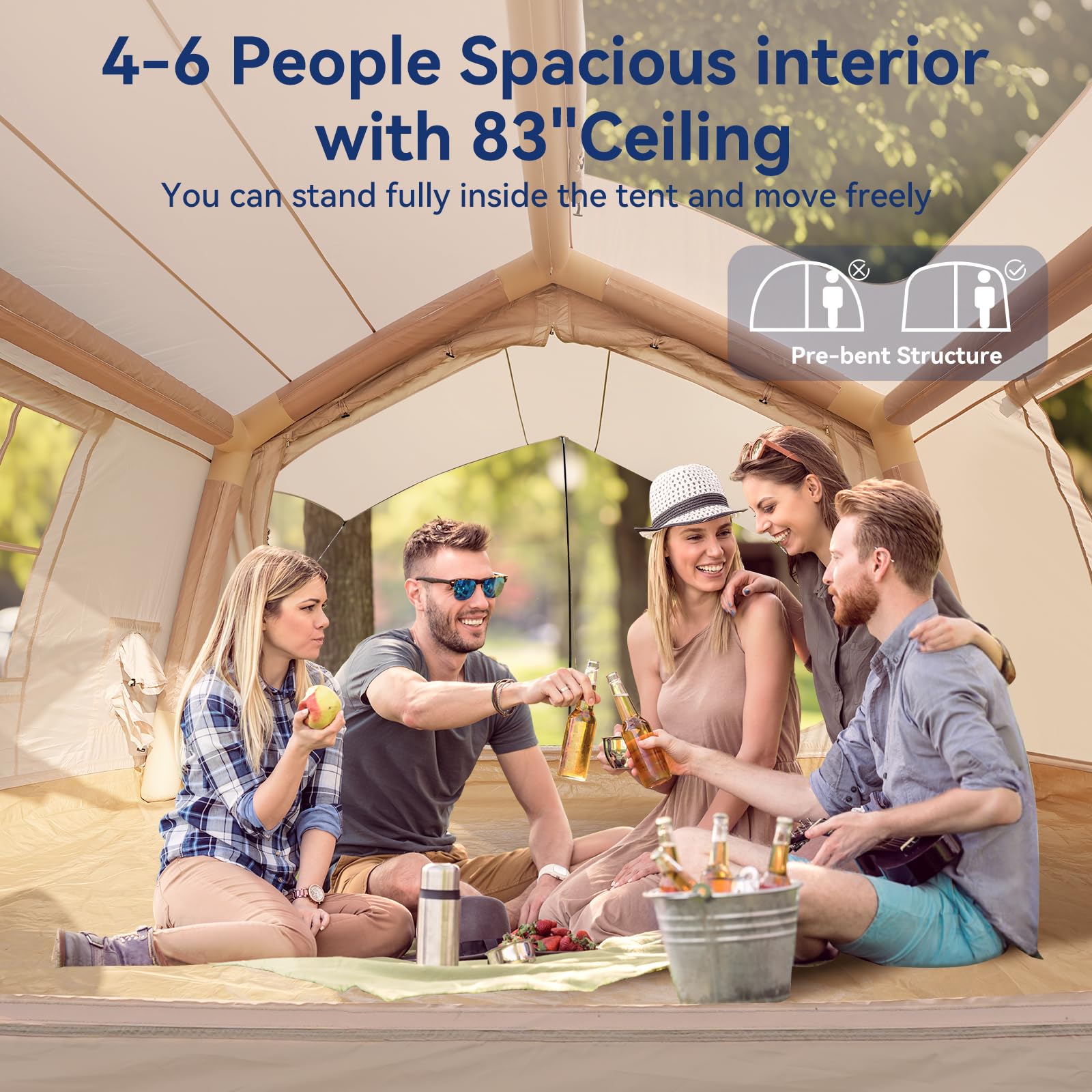 MOPHOTO Inflatable Tent for Camping