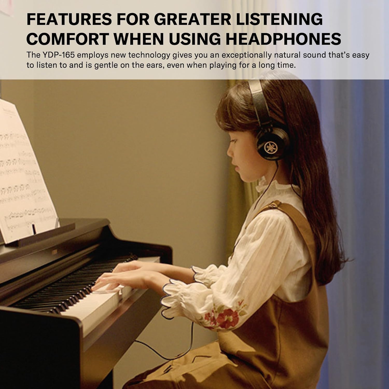 Yamaha Arius, Console Digital Weighted 88-Key Graded Hammer 3 Action, CFX Concert Grand Piano Sound, Includes Bench, Dark Rosewood (YDP165R)