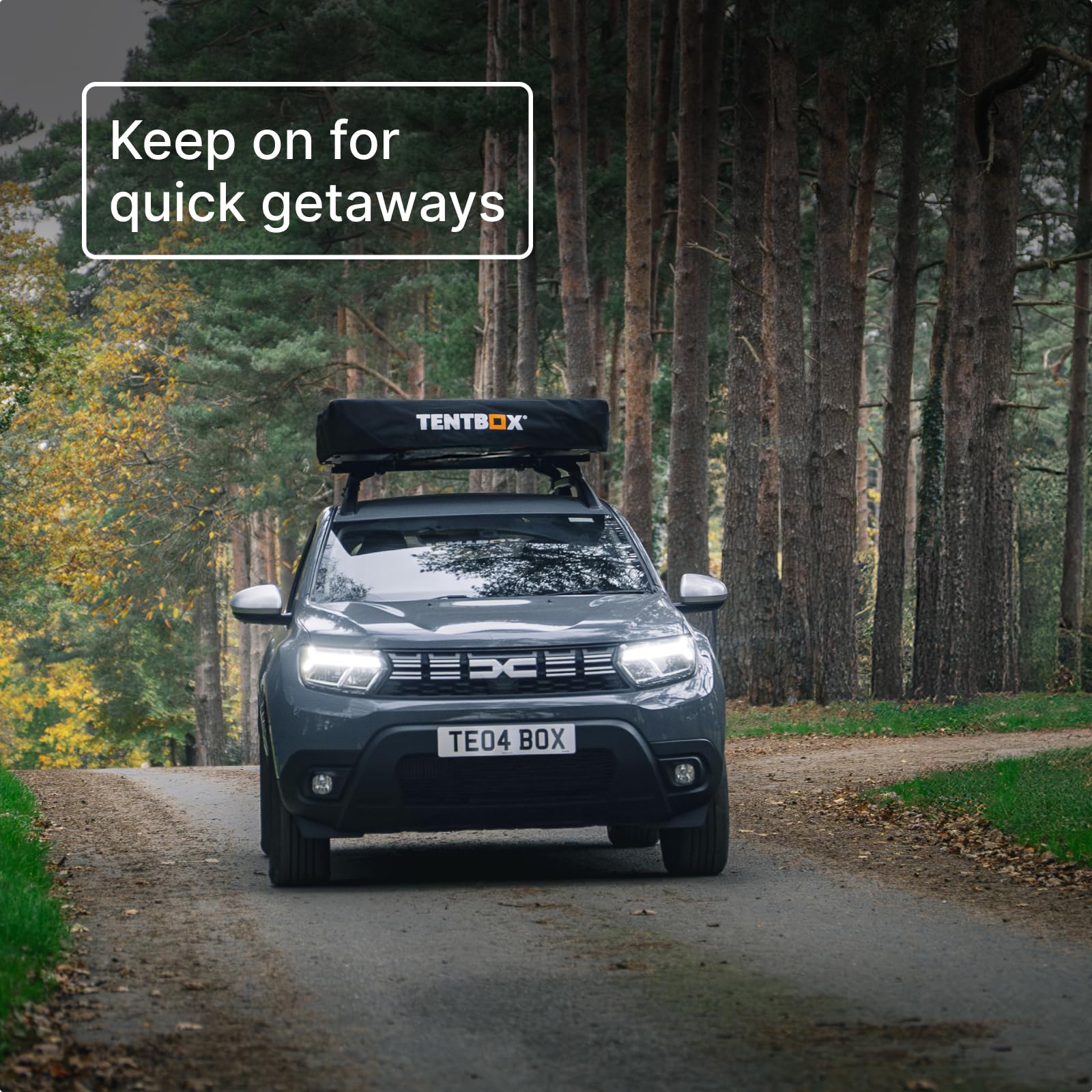 TentBox Lite Car Roof Tent - TentBox Car Roof Tent - Car Camping All Year Round - FITS MOST CARS - Premium Retractable Design, 30 Seconds Assembly