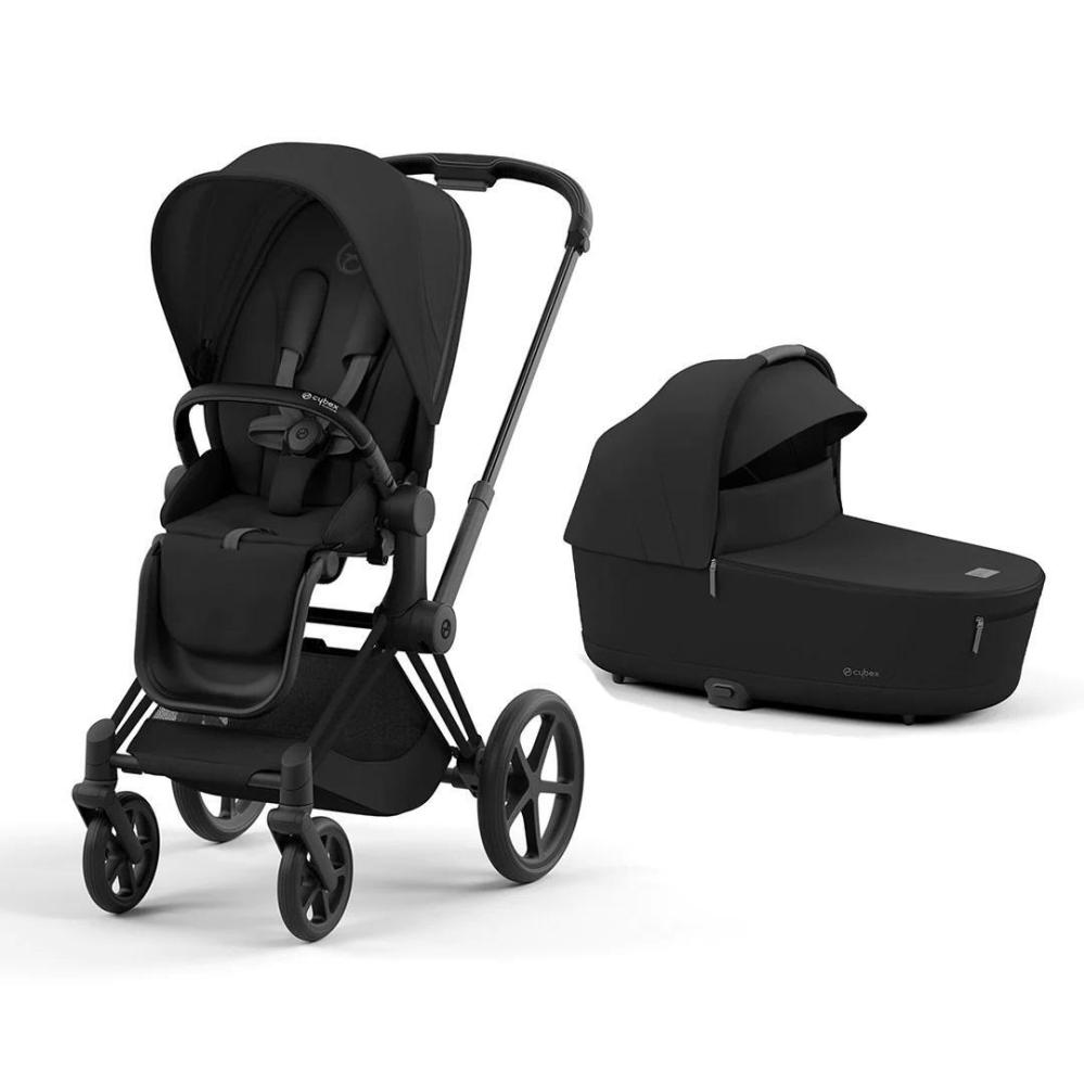 Cybex Priam V4 Stroller Set Tan with matte black frame