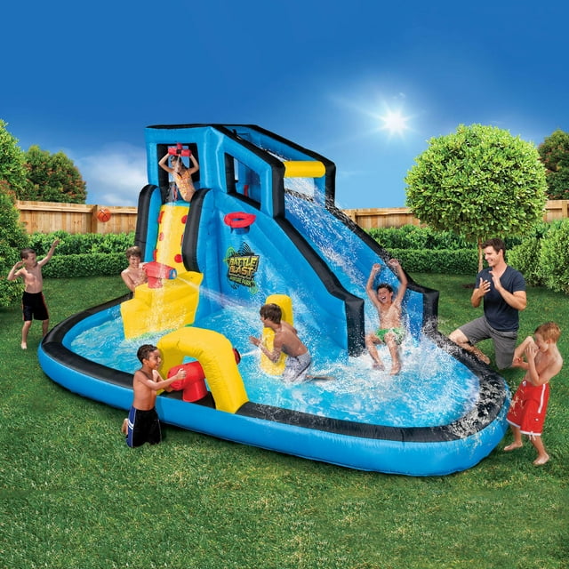 Banzai Battle Blast Inflatable Water Park Play Center