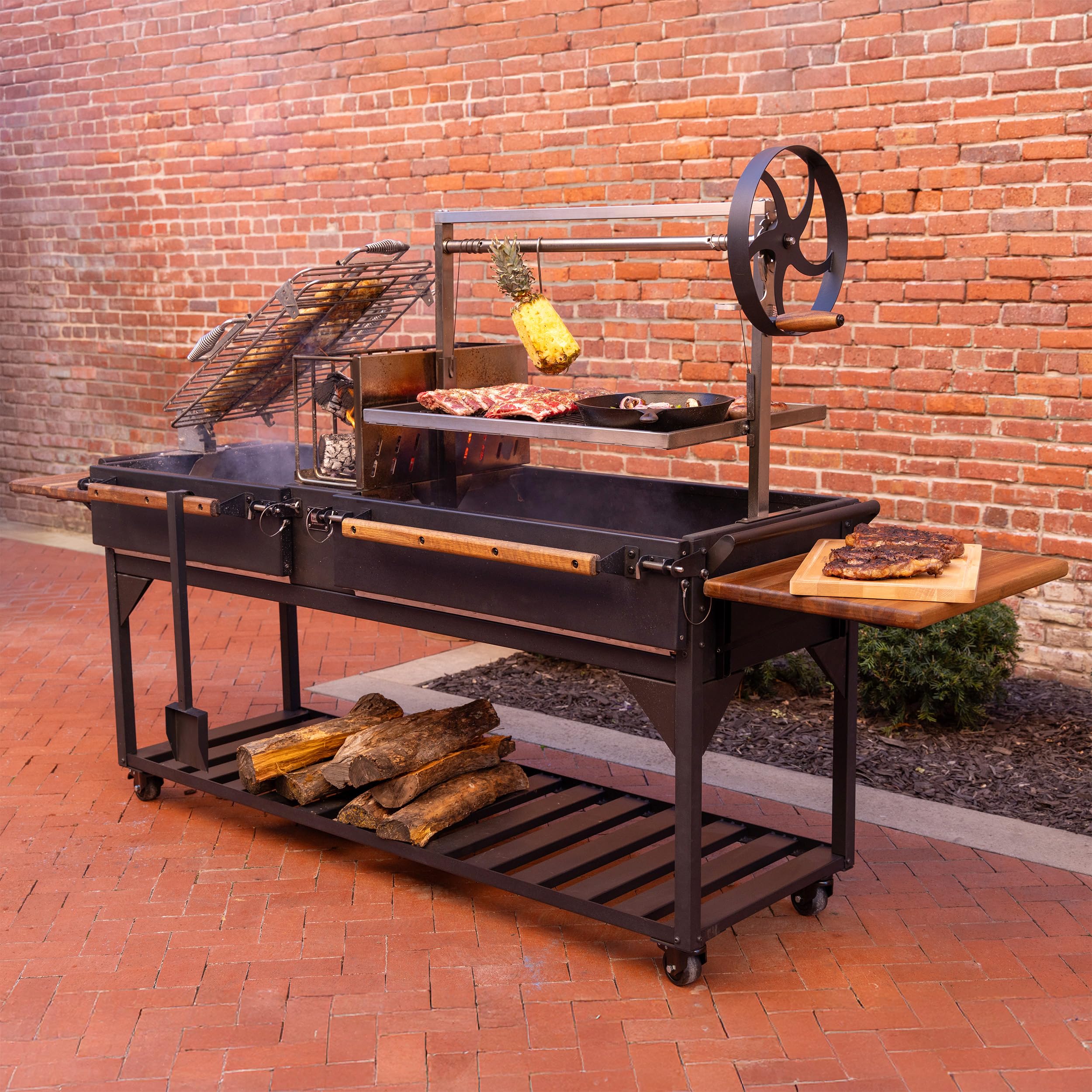 Backyard Discovery Argentine Santa Maria XL Wood Fire & Charcoal Steel BBQ Grill