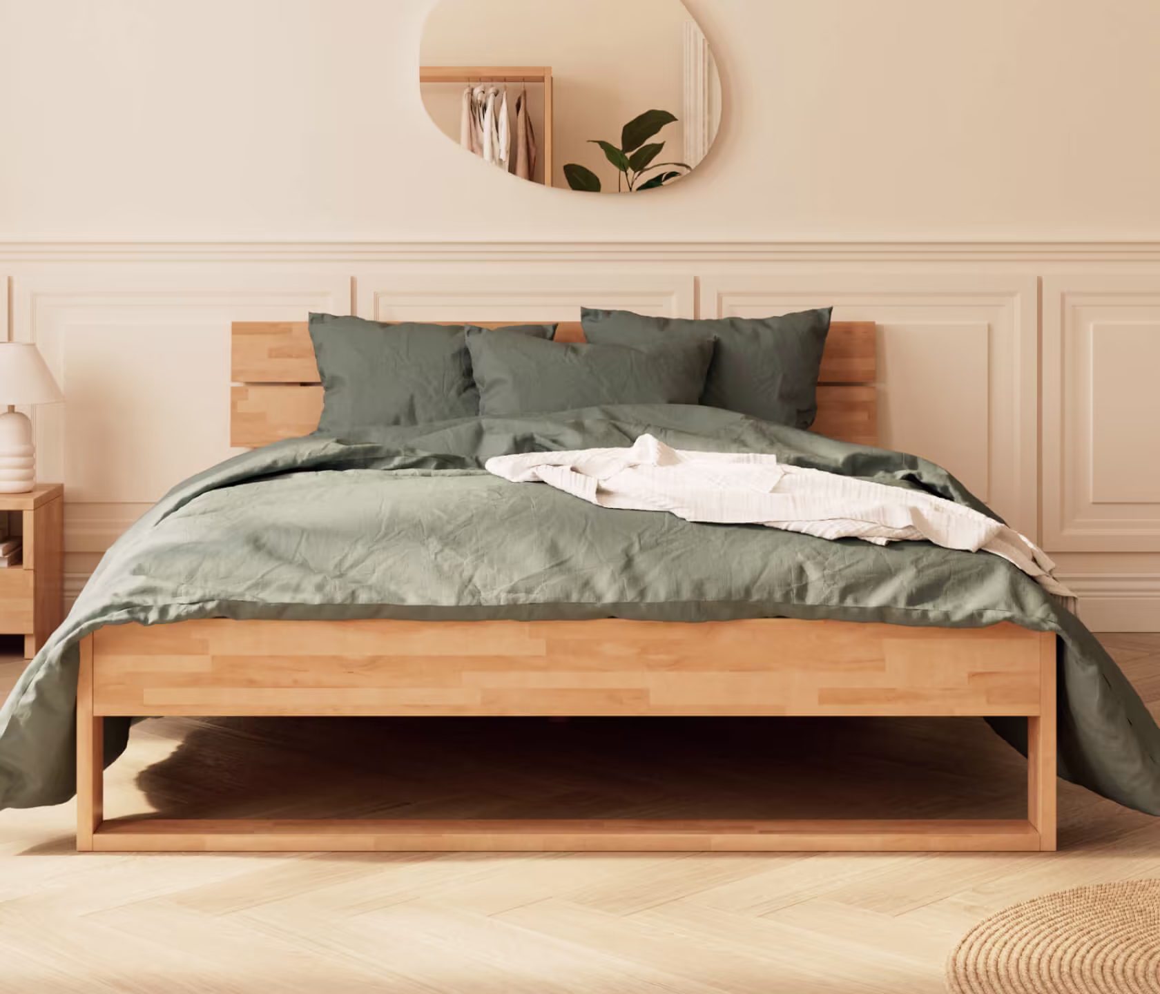 AVA solid wood bed base