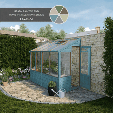 Mercia 8 x 4 Evesham Lean-to Pent Wooden Greenhouse