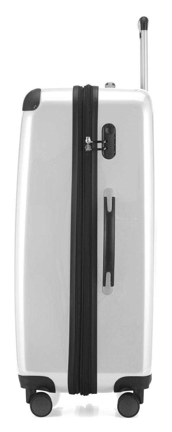 Alex - suitcase hard shell glossy black, 75 cm, 119 litres