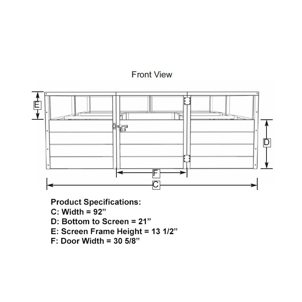 Cedar Complete Raised Garden Bed Kit with Greenhouse Cover 8' x 8'