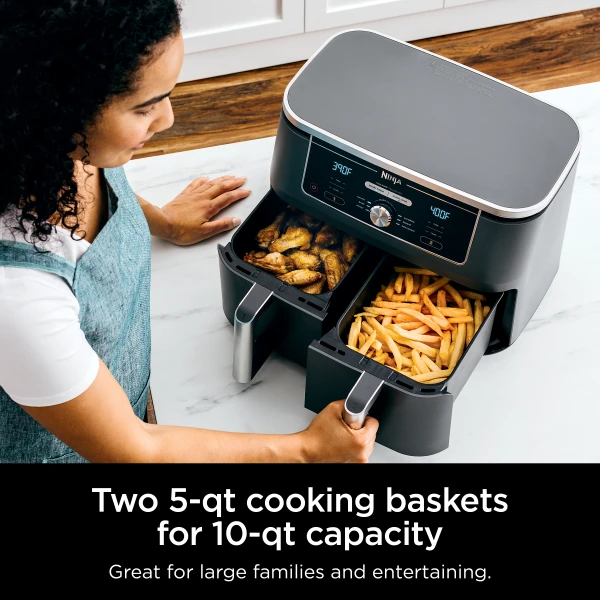 Ninja® Foodi® 6-in-1 10-qt. XL 2-Basket Air Fryer with DualZone™ Technology