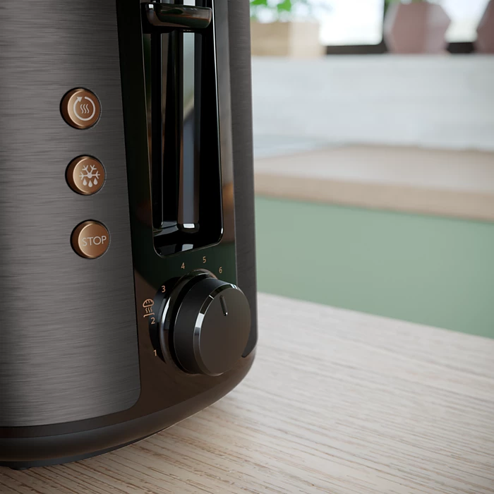 5000 Series Toaster in Black & Copper