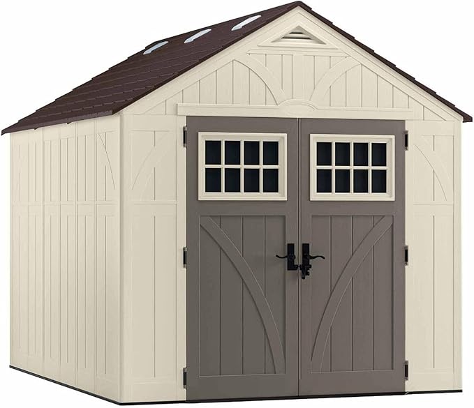 Suncast Tremont 8 ft. x 10 ft. Resin Vertical Peak Storage Shed