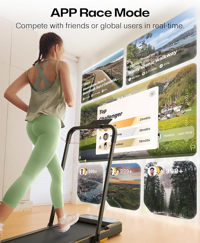 UREVO Smart 2-in-1 Folding Treadmill