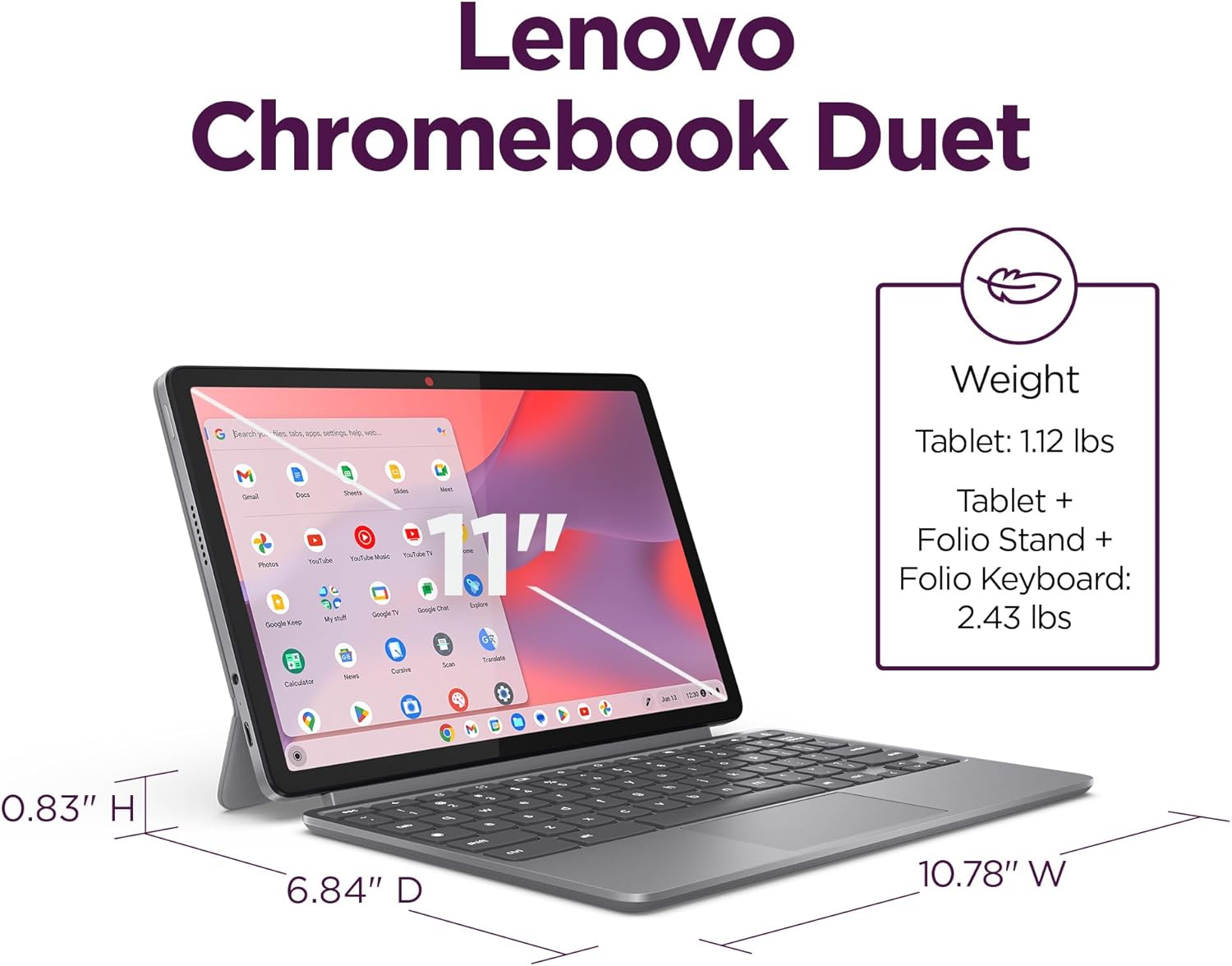 Lenovo Chromebook Duet - 2025 - Convertible Chromebook