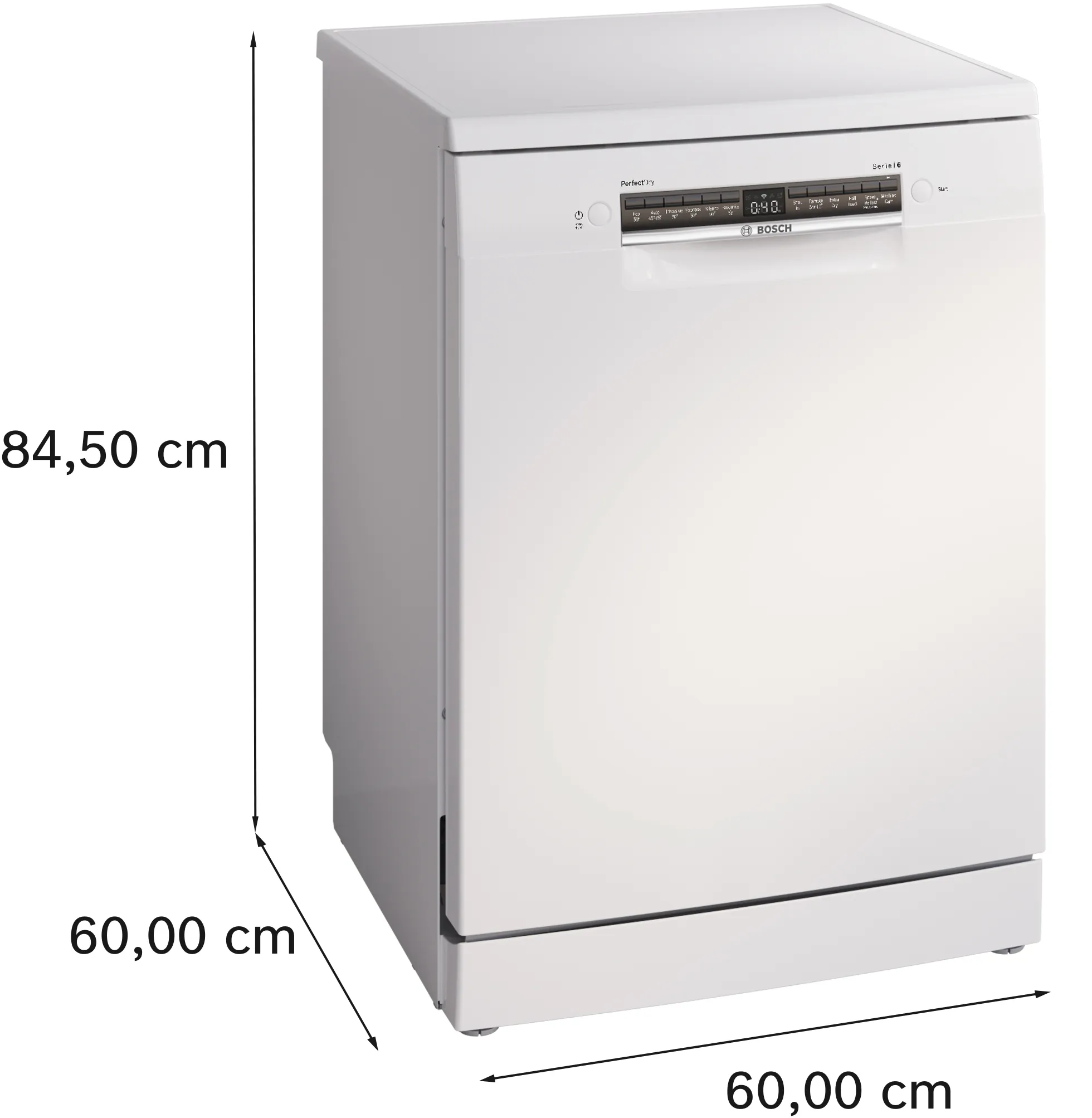 Bosch SMS6ZCW10G Series 6 Free-standing dishwasher 60 cm White