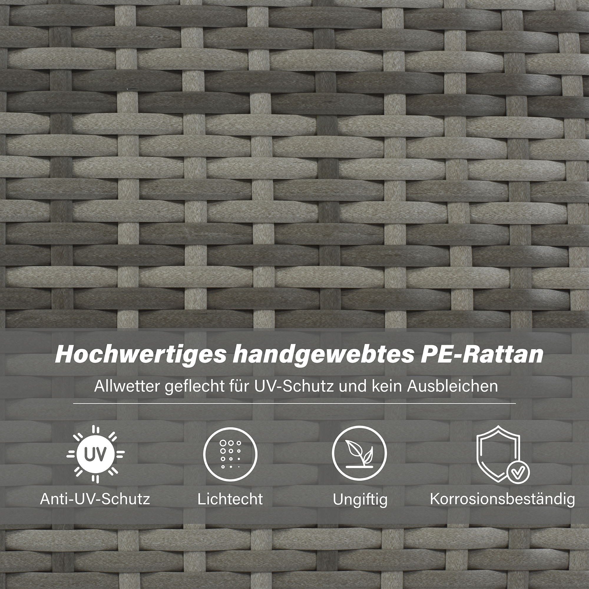 XDOVET Gartenlounge-Set Gartenmöbel Rattan Sonneninsel Sitzgruppe Terrassen Wetterfest