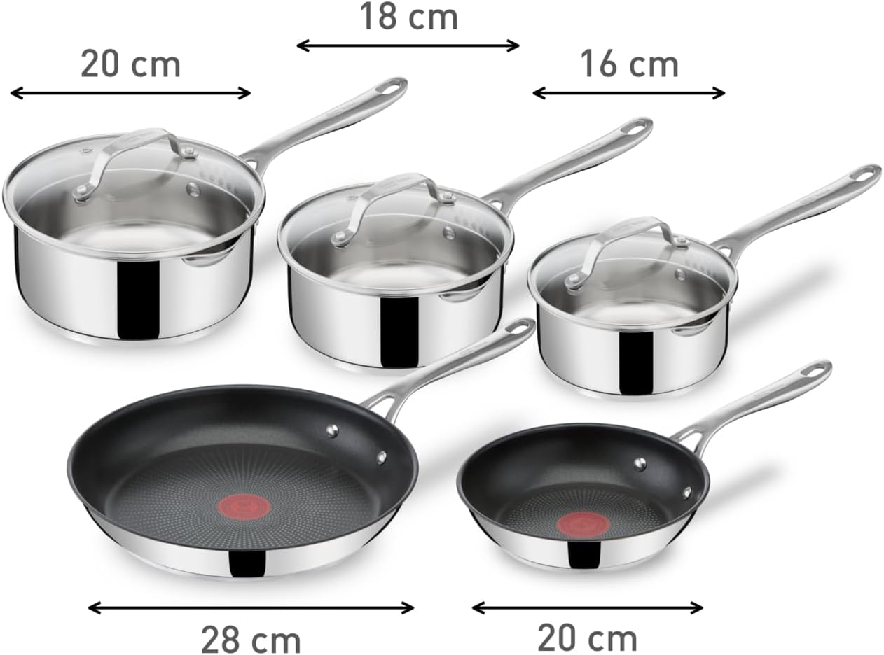 Tefal Jamie Olivers Cook's Direct Inox 8 Piece Cookware Set