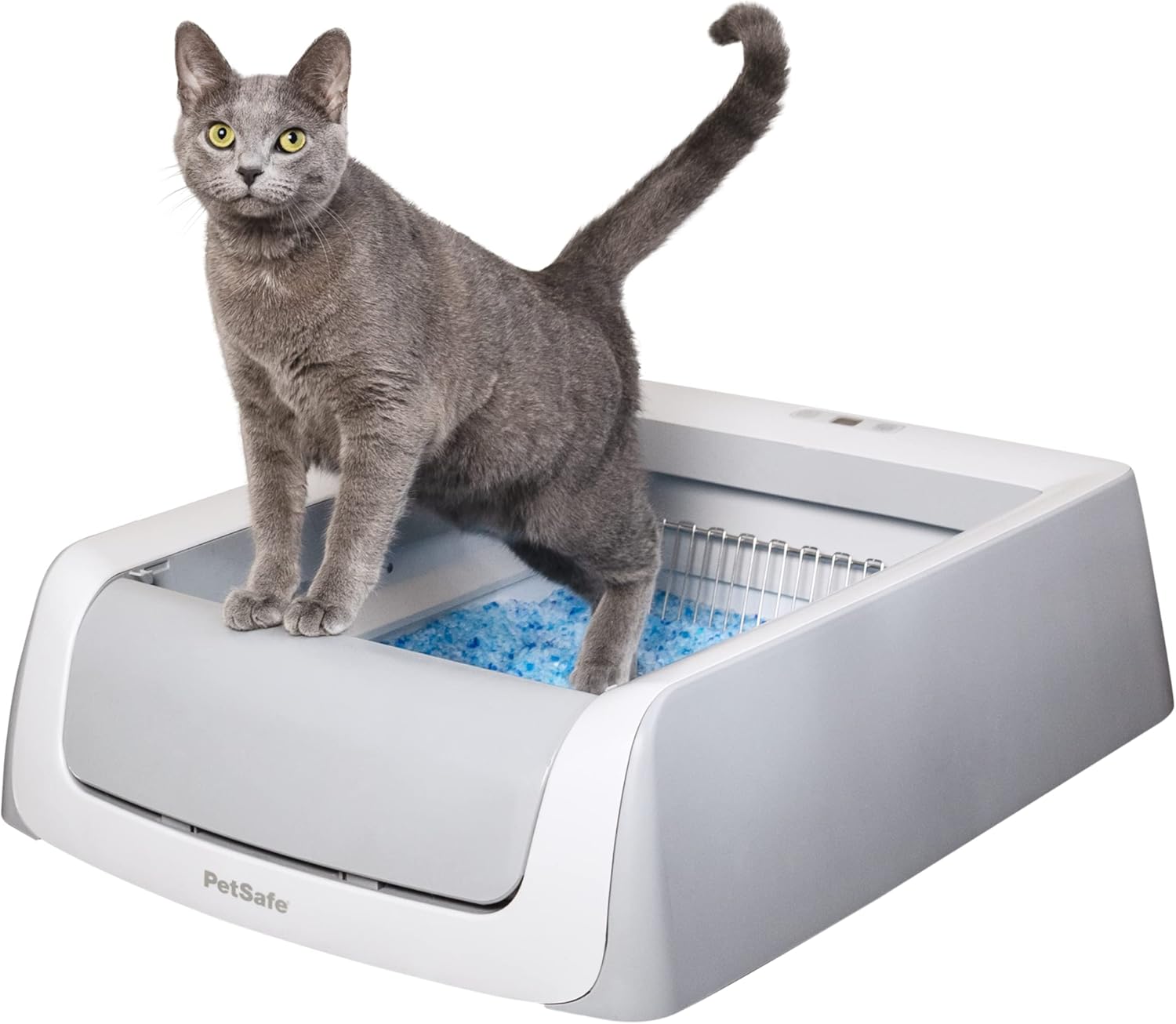 PetSafe ScoopFree Self Cleaning Cat Litter Tray Automatic system with disposable tray and crystal litter, Hygienic, Highly Absorbent and Dustproof, 2nd Generation, White