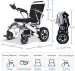 Foldable Lightweight Deluxe Power Mobility Aid Wheel Chair Dual 250W Motors Dual Battery Portable Electric Wheelchair