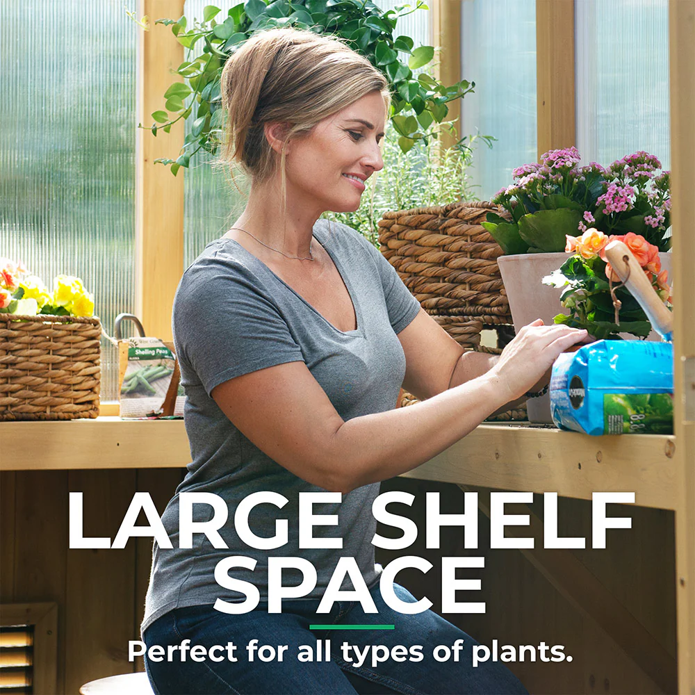 Yardistry 6.7' x 6' Meridian Greenhouse