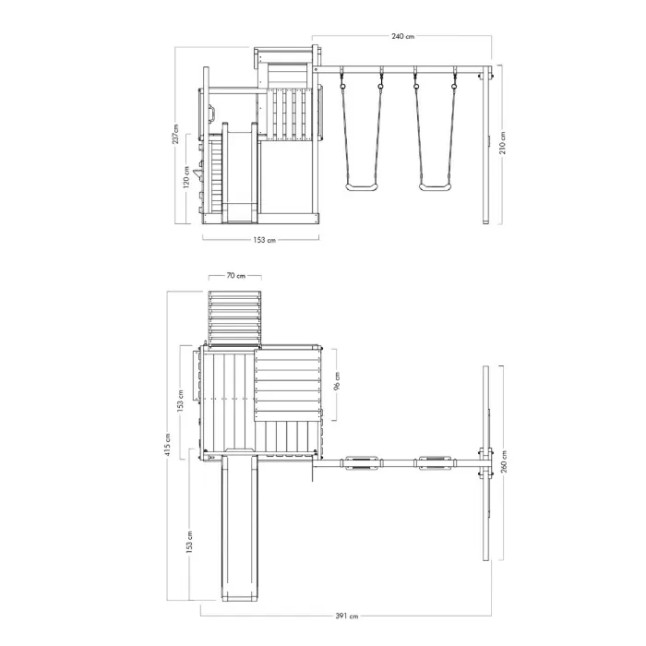 Wooden climbing frame Wickey Smart Camp