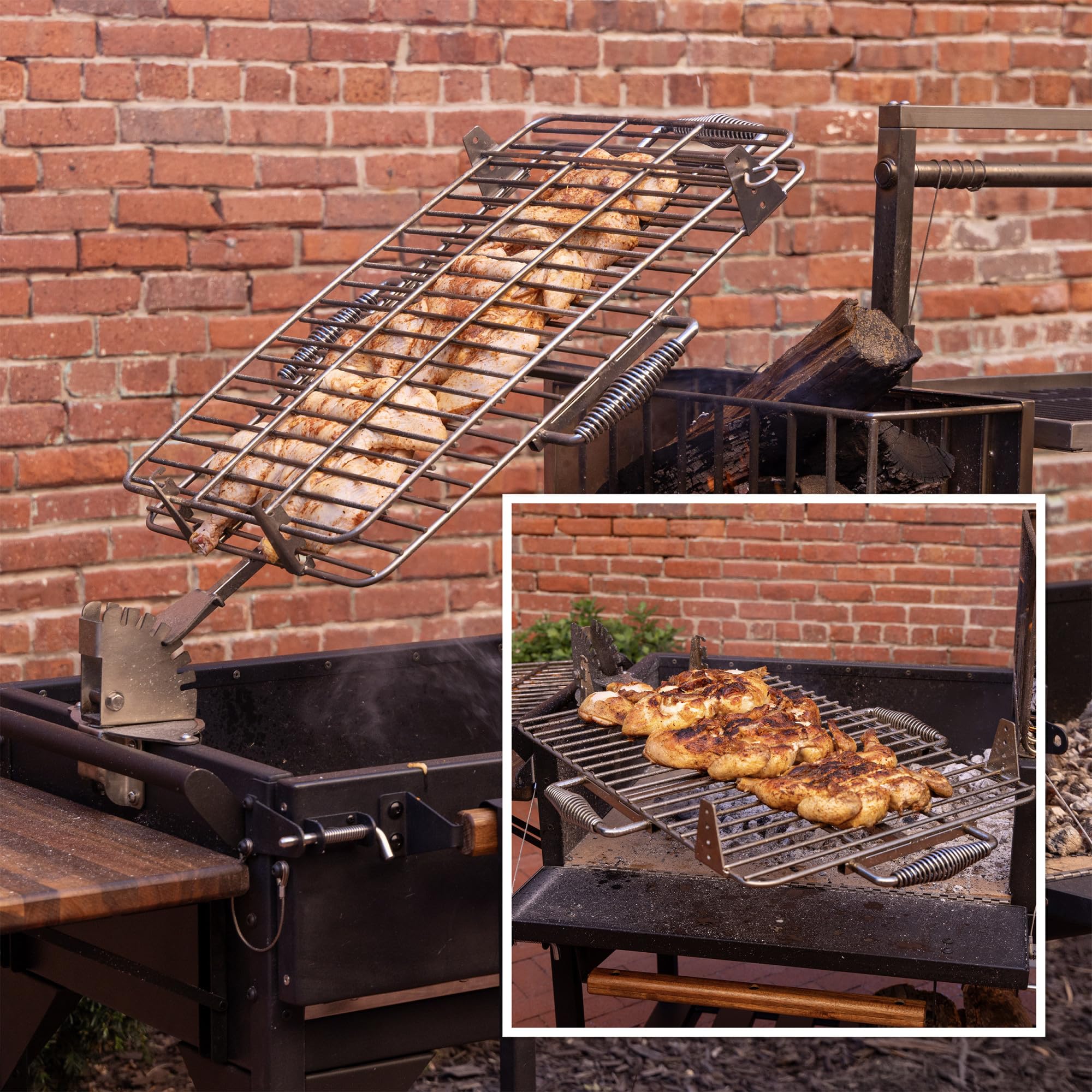 Backyard Discovery Argentine Santa Maria XL Wood Fire & Charcoal Steel BBQ Grill