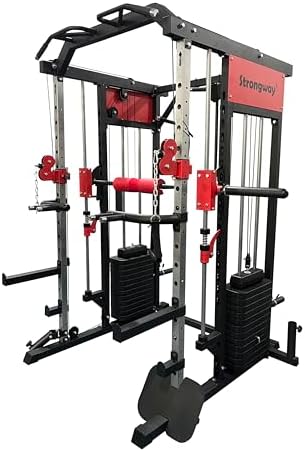 Strongway Multi Gym Smith Machine with Weights 144KG Weight Stack Included - Multifunction Home ...