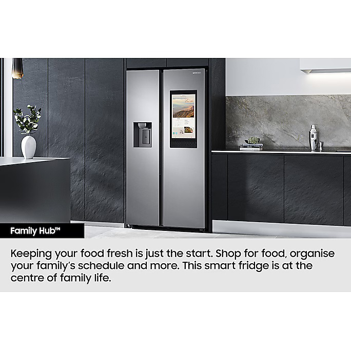 Samsung  614L Bespoke AI Family Hub Side-by-Side Fridge Freezer with Family Hub™, Black