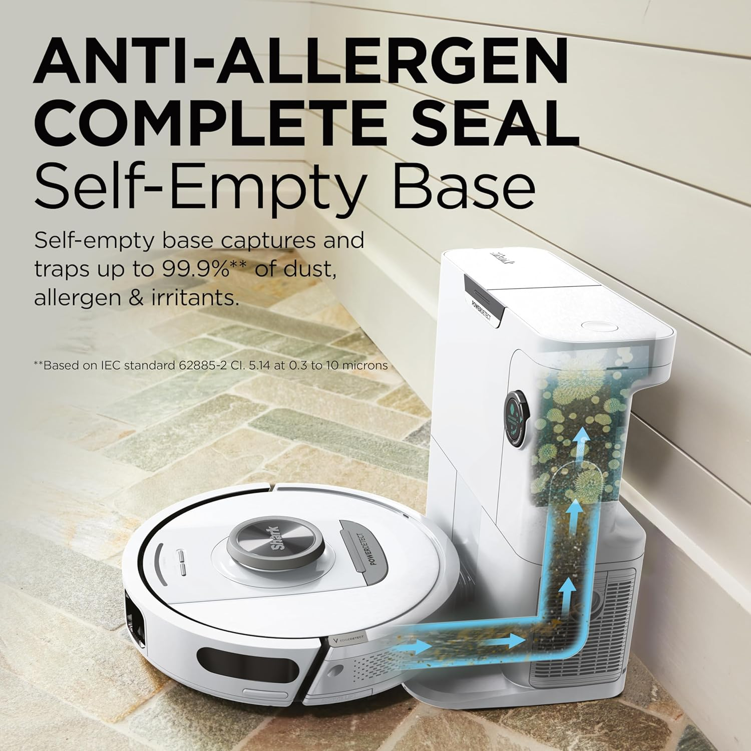 Shark PowerDetect Robot Vacuum with 60-Day Self-emptying Base - For Carpets,