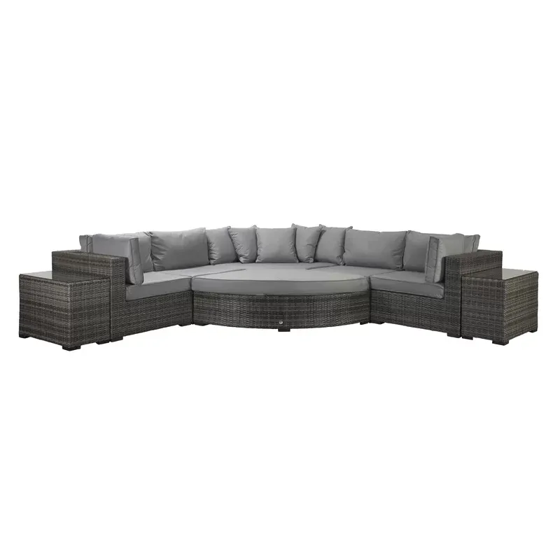 Berniss Wicker 8 - Person Garden Lounge Set with Cushions