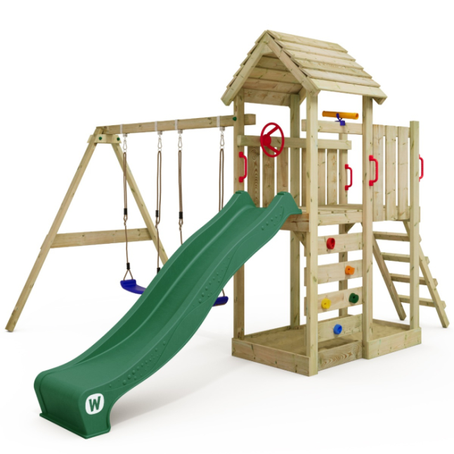 Climbing frame with wooden roof Wickey MultiFlyer