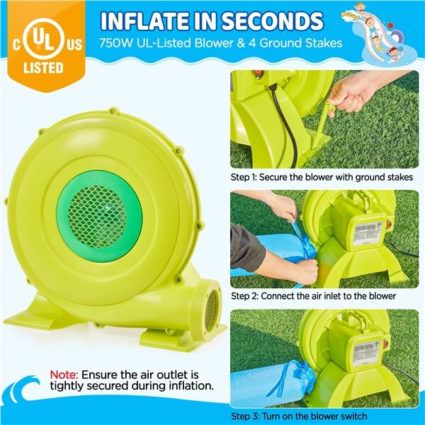 Yaheetech Large Inflatable Water Slide with Soccer Field