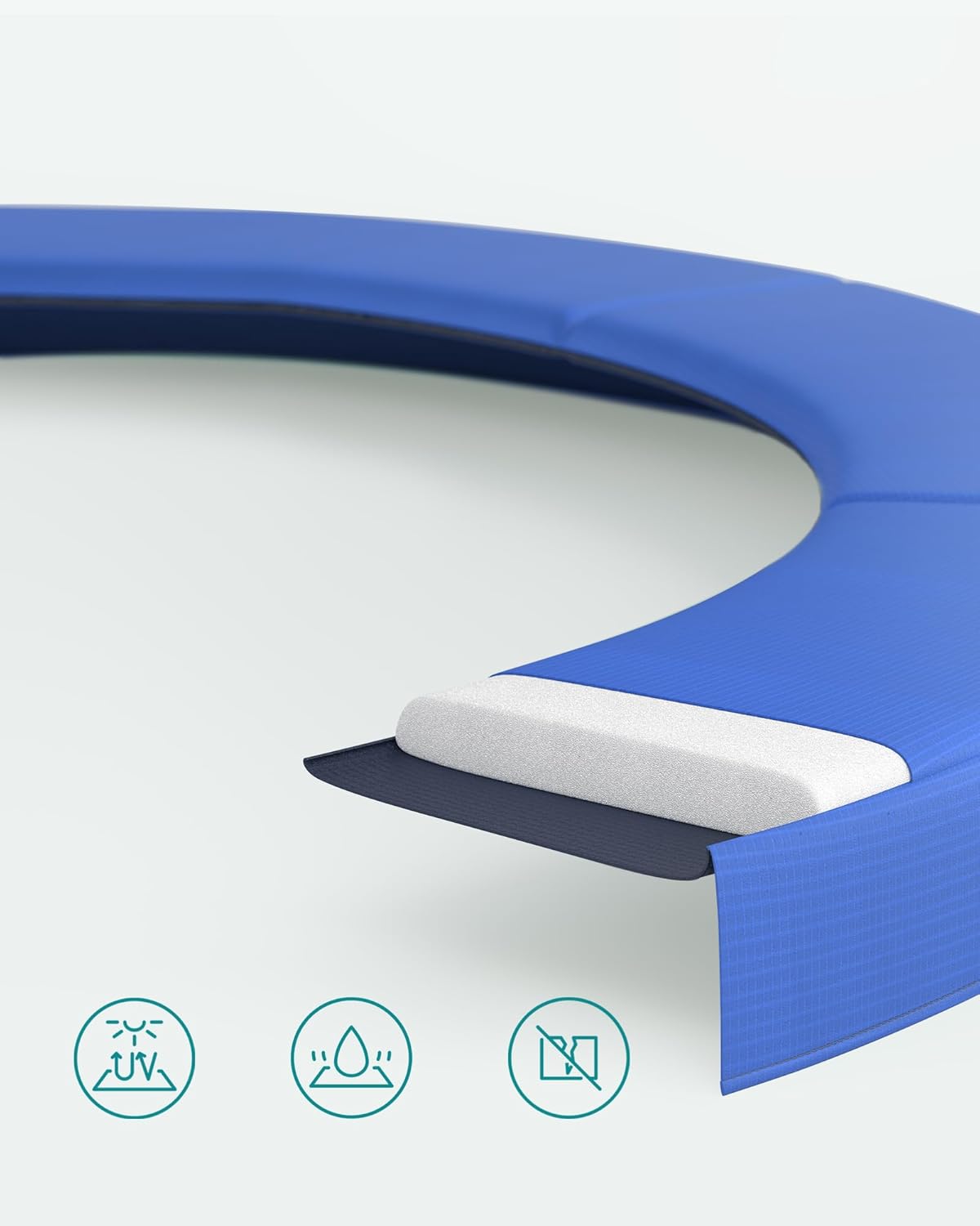 SONGMICS Outdoor Trampoline Ø 366 cm, Round Garden Trampoline for Children with Safety Net, Edge Cover, Ladder and Padded Poles