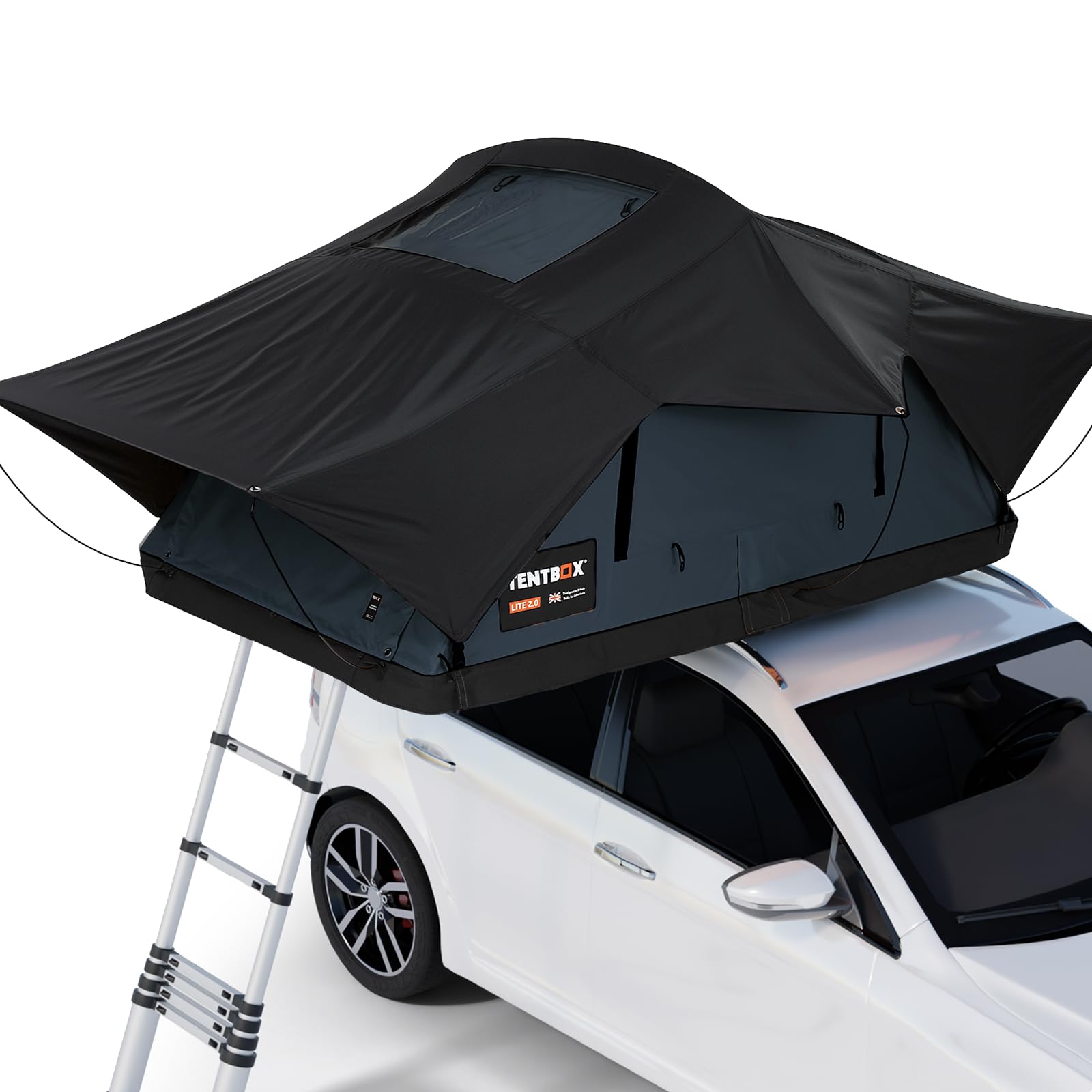 TentBox Lite Car Roof Tent - TentBox Car Roof Tent - Car Camping All Year Round - FITS MOST CARS - Premium Retractable Design, 30 Seconds Assembly