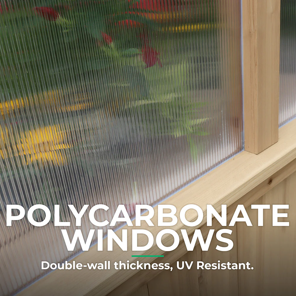 Yardistry 6.7' x 6' Meridian Greenhouse