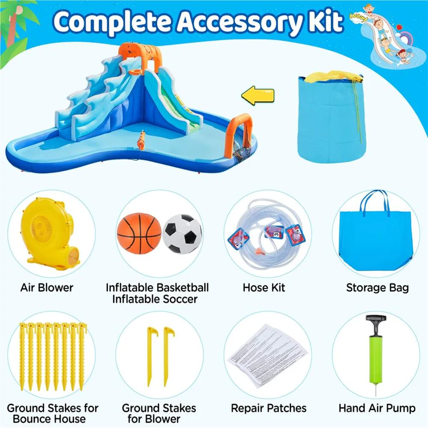 Yaheetech Dual Lane Inflatable Water Slide