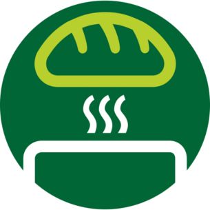 Integrated bun rack for heating rolls, pastries or buns