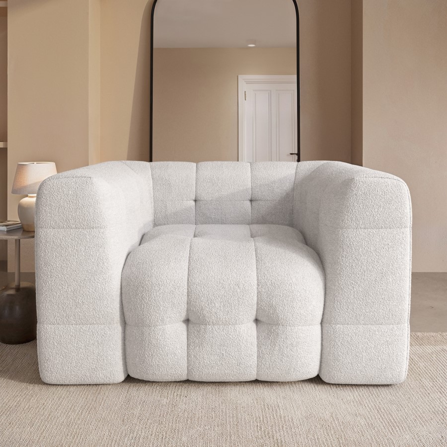 IKEA Cream Boucle 3 Seater Cloud Sofa