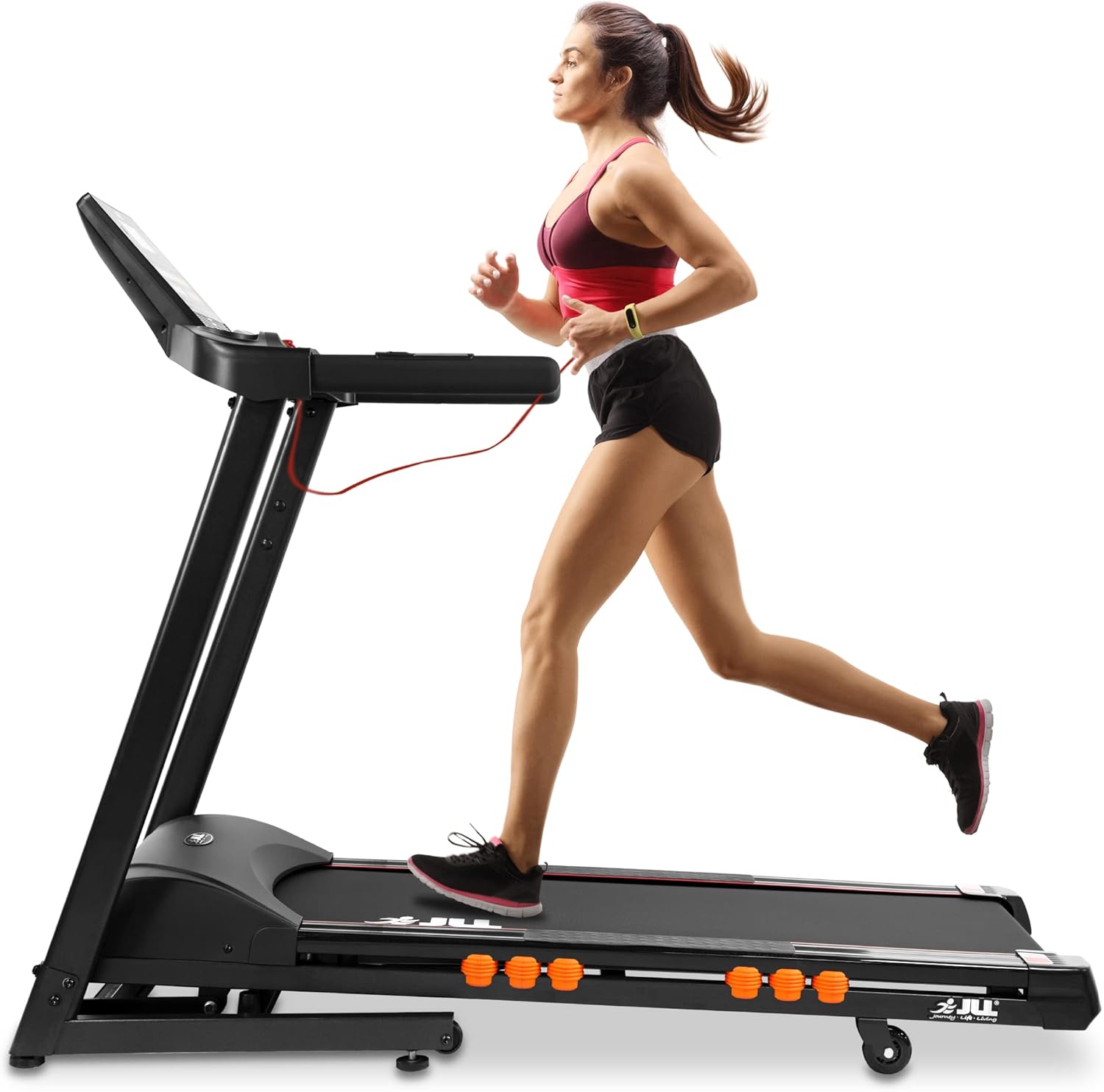 JLL T350 Digital Folding Treadmill, 2025 New Generation Digital Control 4.5HP Motor, 20 Incline Levels,0.3km/h to 18km/h, 20 Programmes, Bluetooth & Speakers