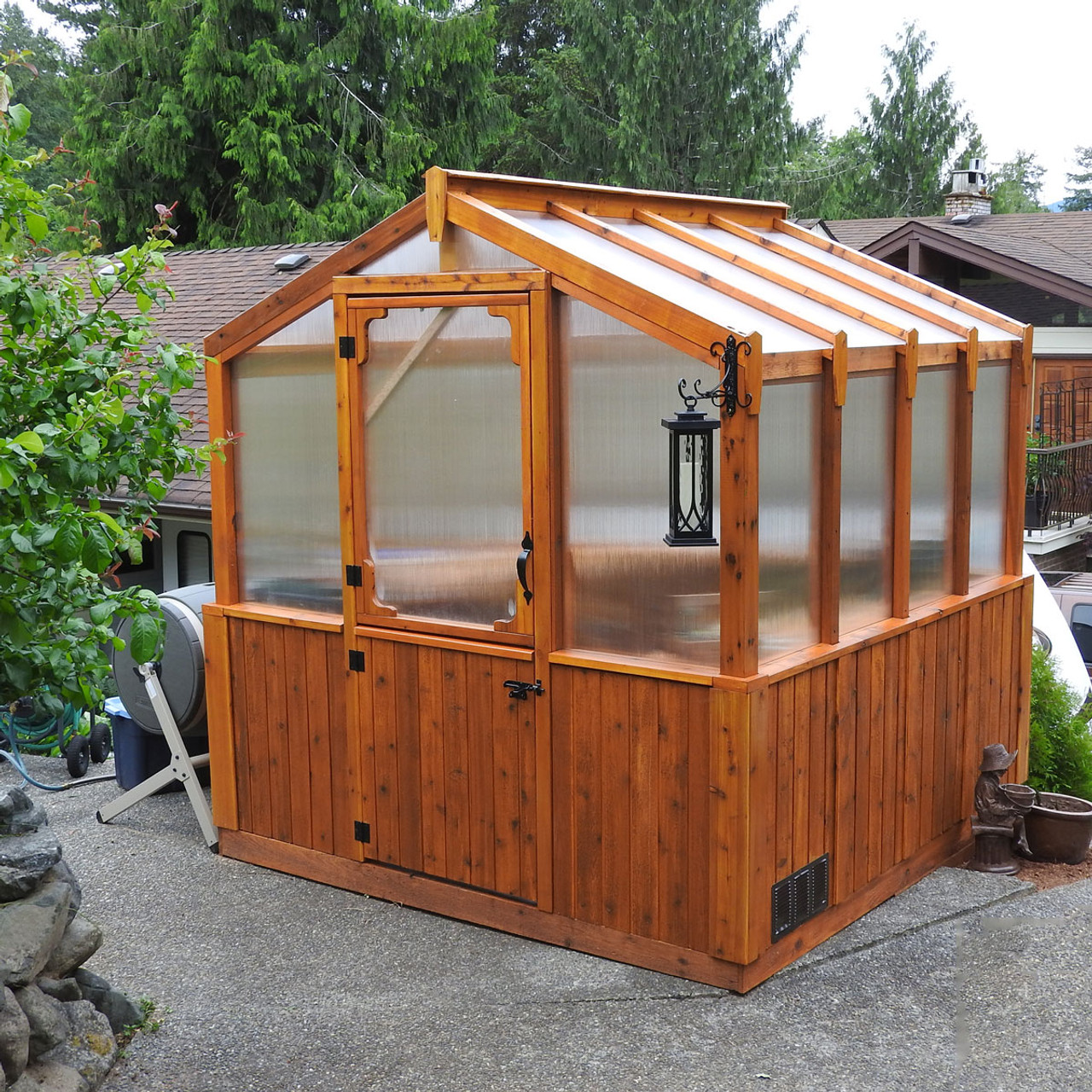 Eartheasy 8' x 8' Cedar Greenhouse