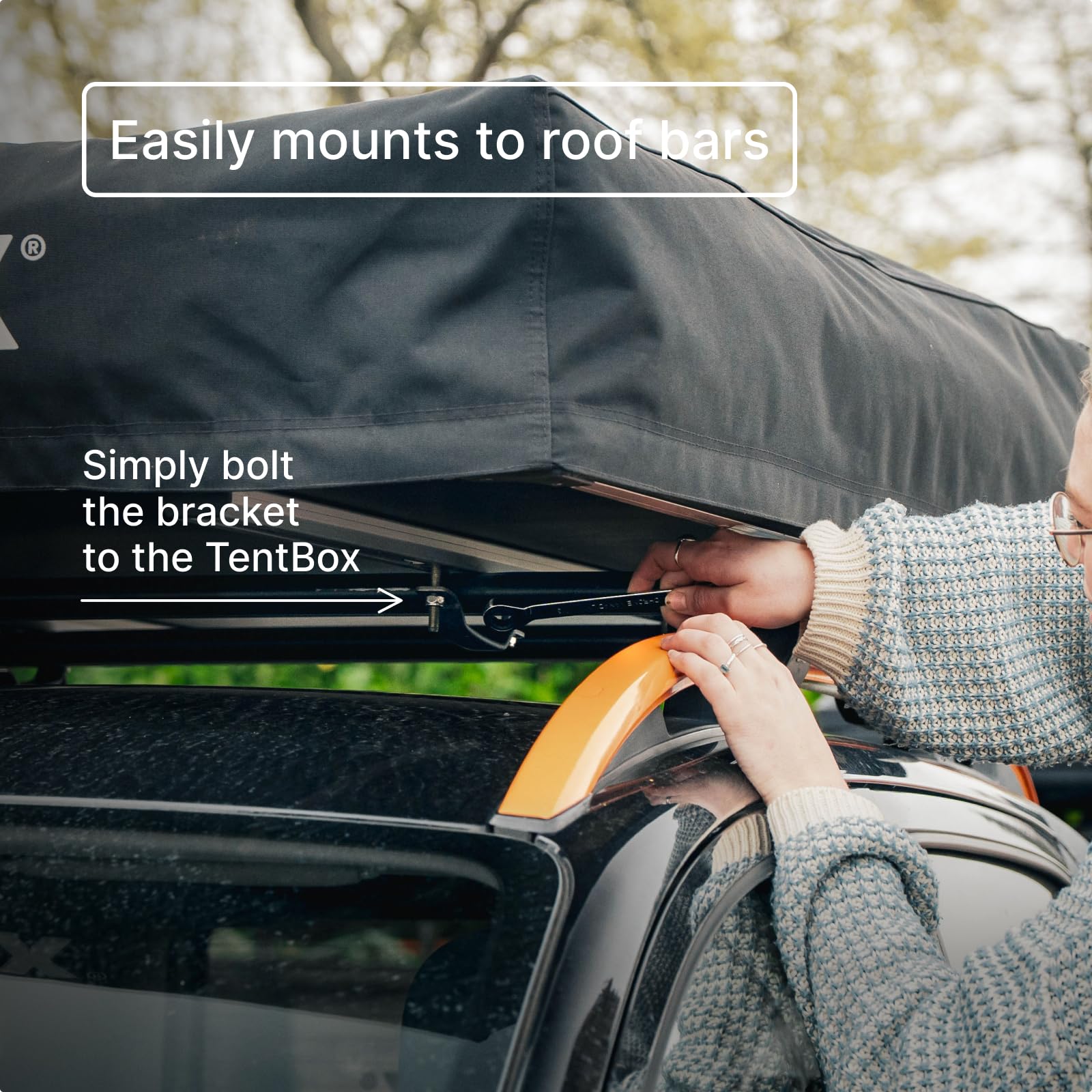 TentBox Lite Car Roof Tent - TentBox Car Roof Tent - Car Camping All Year Round - FITS MOST CARS - Premium Retractable Design, 30 Seconds Assembly