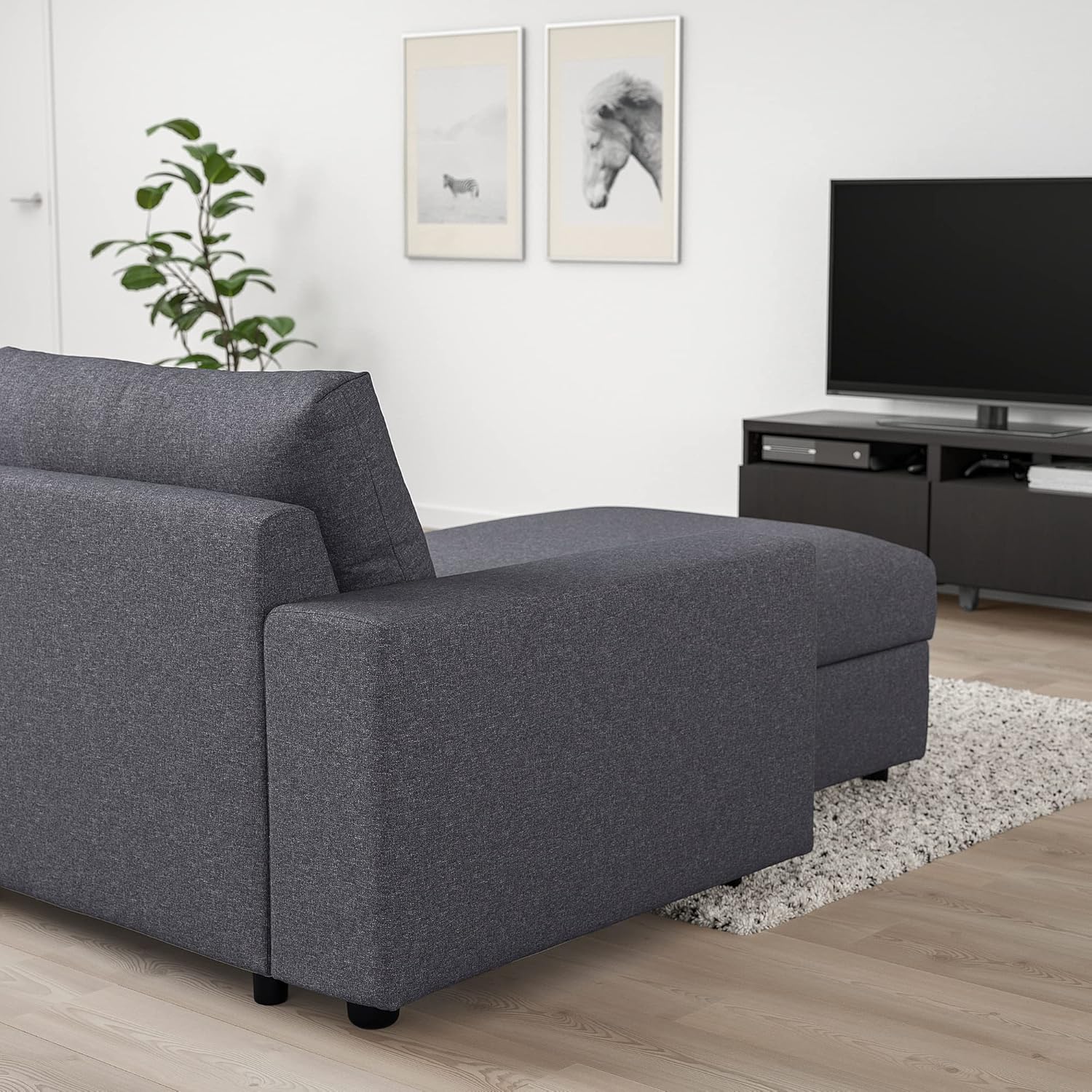 Ikea VIMLE 4-seat sofa with chaise longue, with wide armrests/Gunnared medium grey